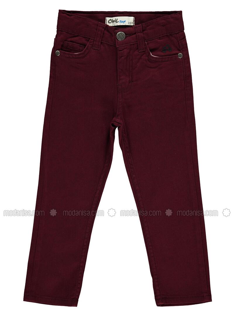 boys maroon jeans
