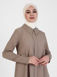 Asymmetric Tunic Mink With Hidden Patented Collar With Stones
