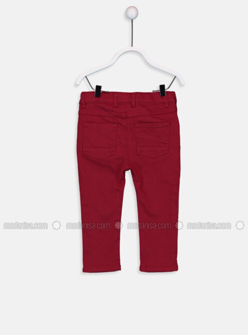 red baby pants
