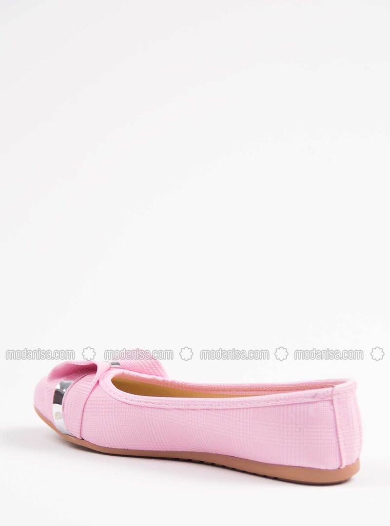 pink flat shoes