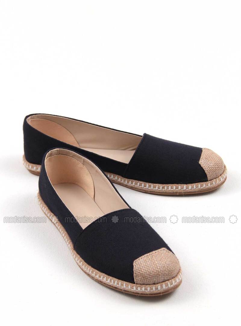 navy flat shoes