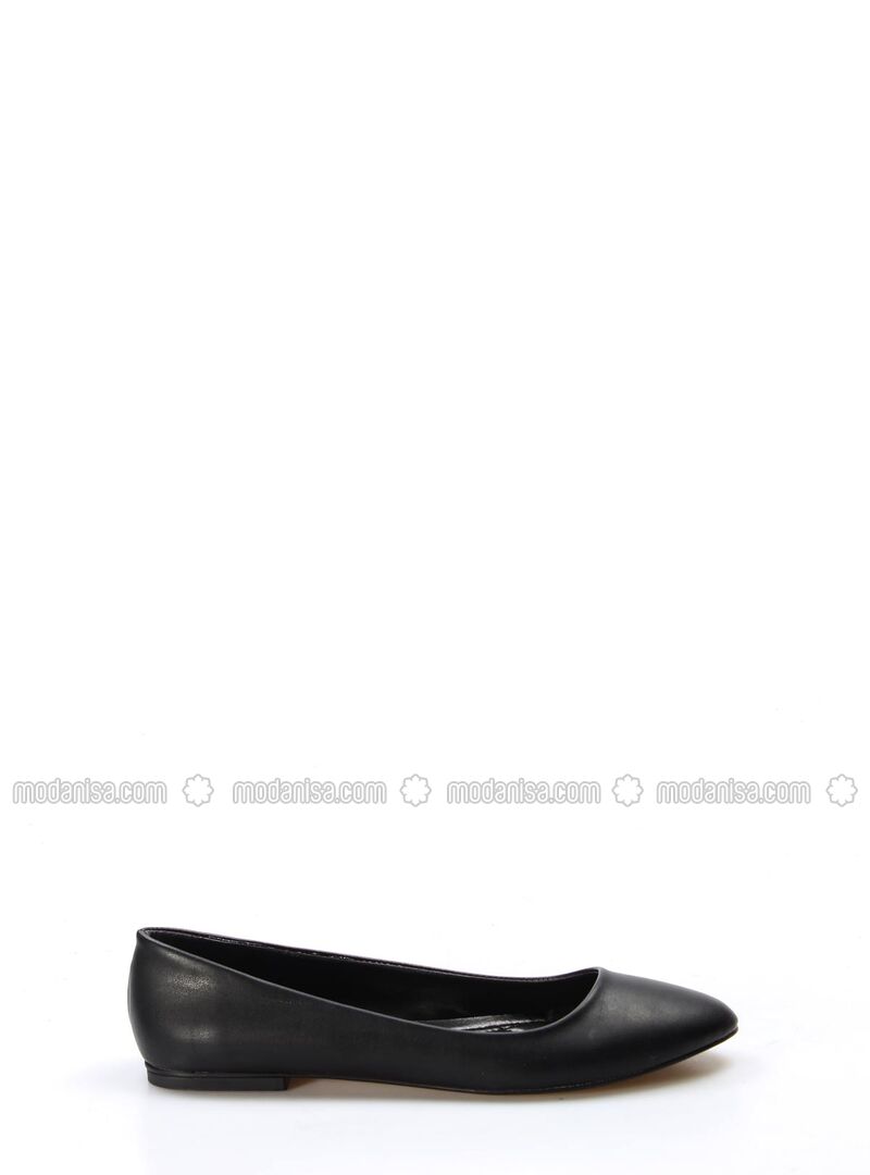 formal black flat shoes