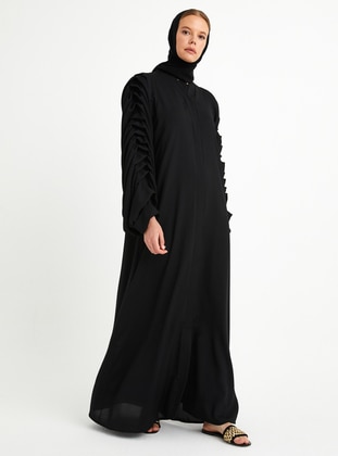 Black - Unlined - Abaya - Nuum Design