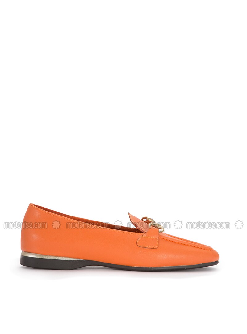 orange flat shoes for women