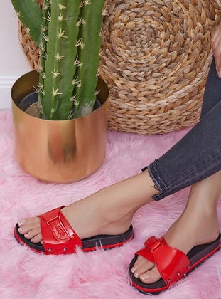 Red - Sandal - Slippers - Shoestime