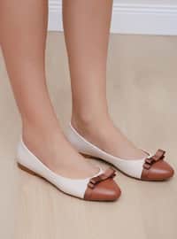 Beige - Tan - Flat - Flat Shoes