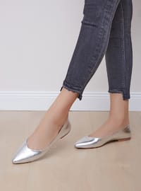 Silver tone - Flat - Flat Shoes