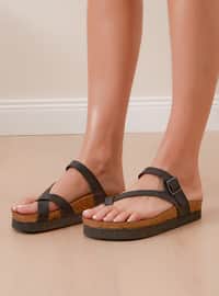 Black - Sandal - Slippers