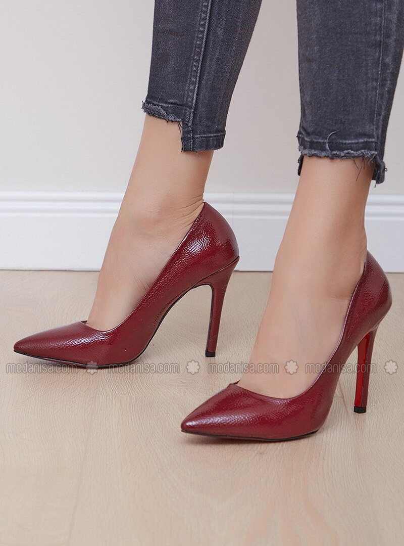maroon red heels