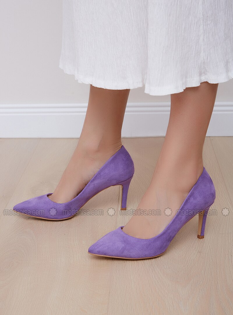 lilac heeled shoes