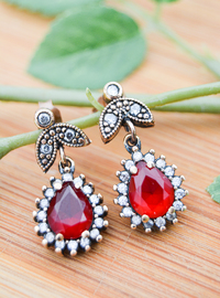Red Stone Earrings