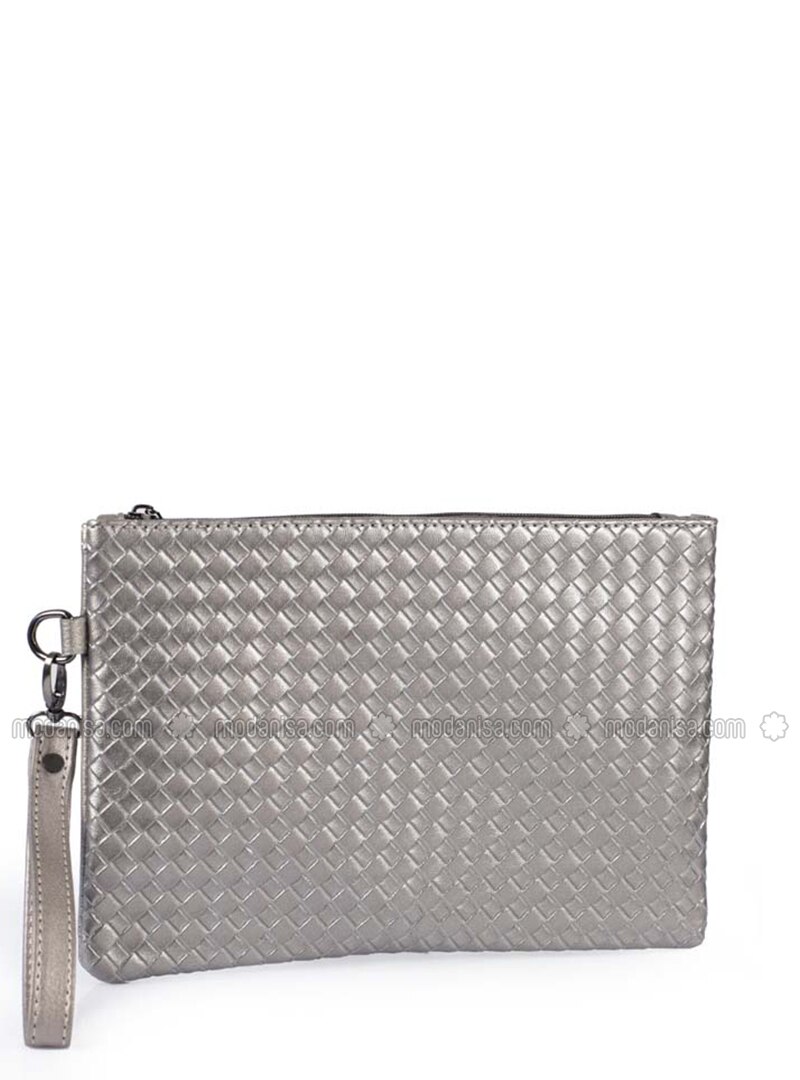 black and silver clutch