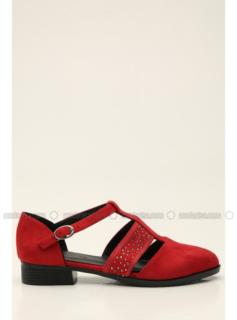 red casual shoes
