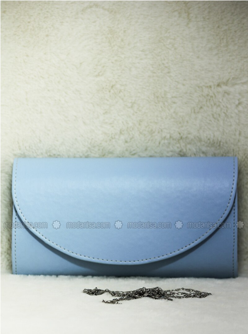 ice blue clutch bag