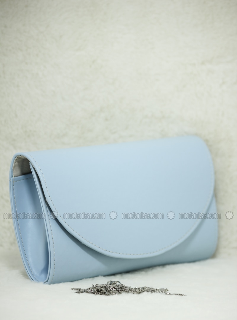 ice blue clutch bag