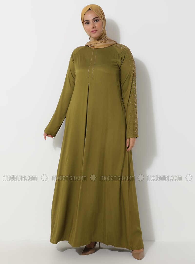 khaki green formal dress