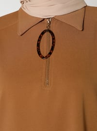 Camel - Point Collar - Tracksuit Set