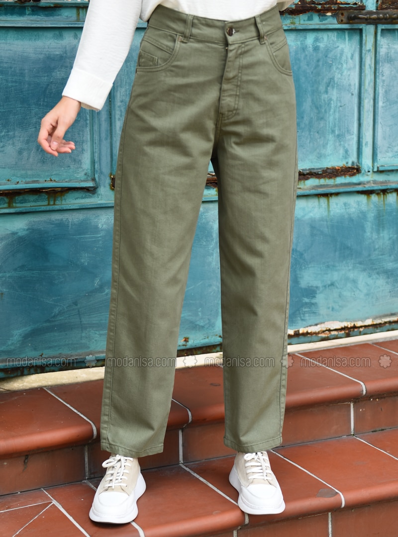 denim with khaki pants