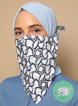 Multi - Printed - Cotton -  - Instant Scarf - Tuva Maske