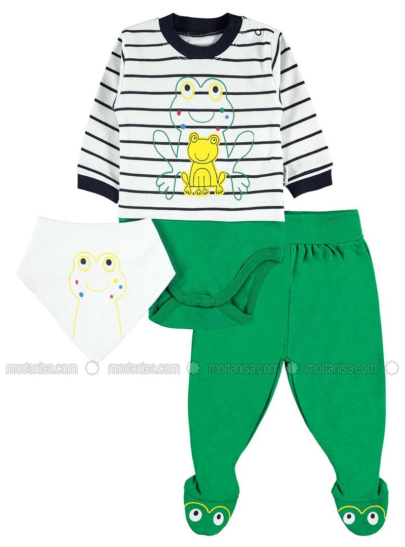 green baby suit