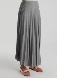 Pleated Skirt 85 Cm - Gray