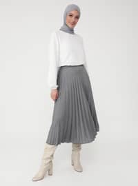 Pleated Skirt 85 Cm - Gray