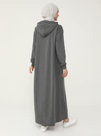 Anthracite - Unlined - Cotton - - Dress