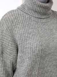 Silver tone - Polo neck - Unlined - Knit Tunics