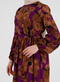 Patterned Dress - Purple