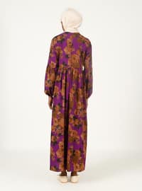 Patterned Dress - Purple