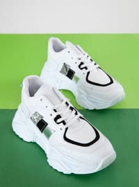 White - Black - Sport - Sports Shoes