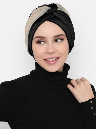 Efruz Instant Hijab Black Mink Instant Scarf