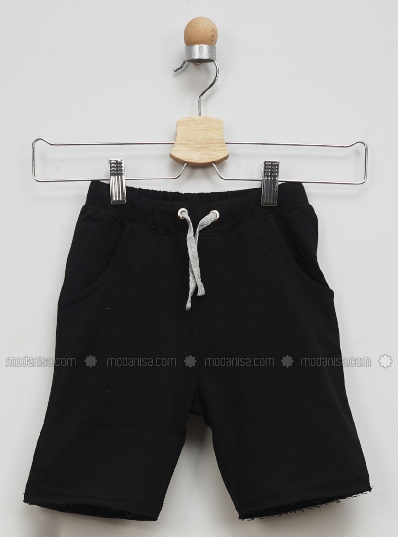  - Unlined - Black - Baby Shorts