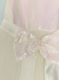 Crew neck - Fuchsia - Lilac - Mint - Girls` Dress