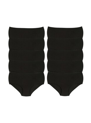 10-Pack Plus Size Women's Panties Black