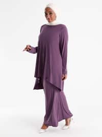 Oversize Tunic&Trousers Set - Mystic Purple