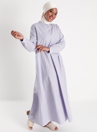 Oversize Pocket Detailed Oversize Dress - Dusty Lilac - Alia