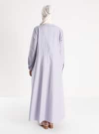 Oversize Pocket Detailed Oversize Dress - Dusty Lilac