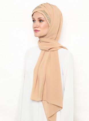 Gold - Gold - Plain - Instant Scarf - Miray