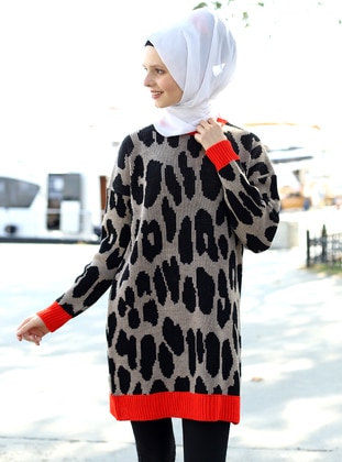 Mink - Leopard - Unlined - Knit Tunics - Por La Cara