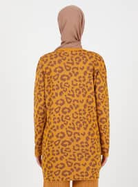 Mustard - Leopard - Unlined - Knit Tunics
