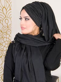 Instant Practical Shawl Black Instant Scarf