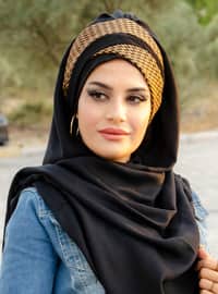 Instant Practical Shawl Black Instant Scarf