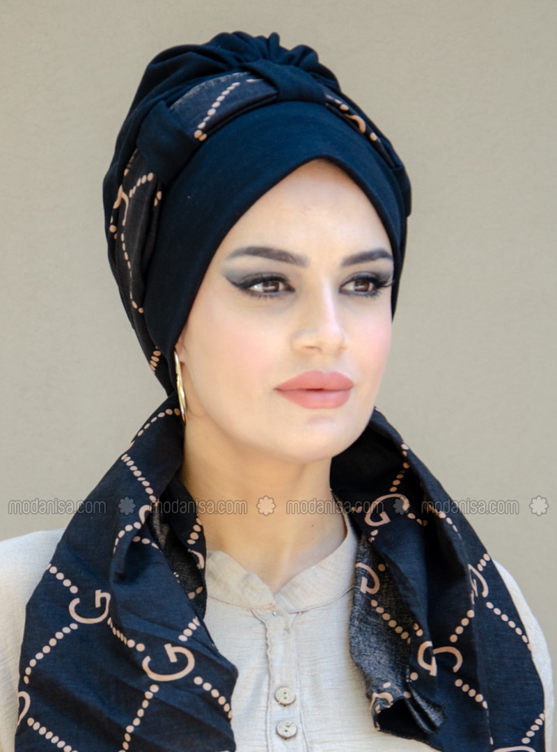 BO-09 Fertig Kopftuch Praktisch Hijab Bone Türban Esarp Sal Tesettür Khimar 