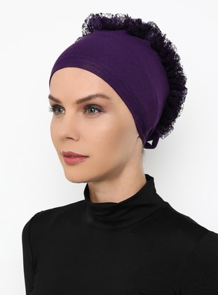 Purple - Lace up -  - Bonnet - Zamir Bone