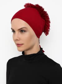Red - Lace up - - Bonnet