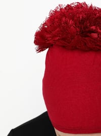Red - Lace up - - Bonnet