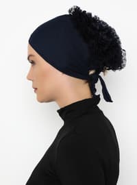 Navy Blue - Lace up - - Bonnet