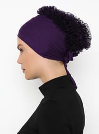 Purple - Lace up - - Bonnet