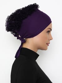 Purple - Lace up - - Bonnet